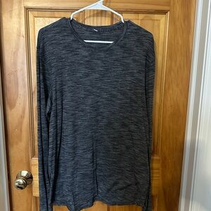 lululemon athletica Charcoal Black Long Sleeve Tee sz L